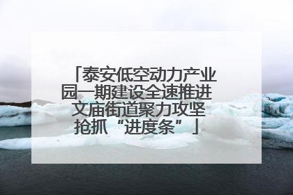 泰安低空动力产业园一期建设全速推进 文庙街道聚力攻坚抢抓“进度条”