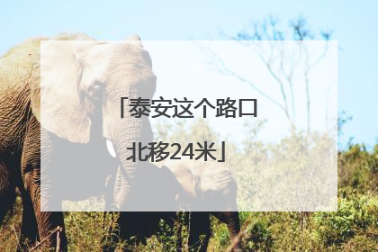 泰安这个路口北移24米