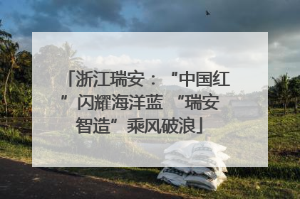浙江瑞安：“中国红”闪耀海洋蓝 “瑞安智造”乘风破浪