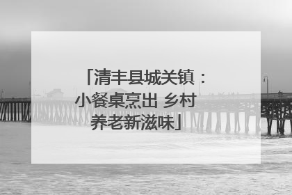 清丰县城关镇：小餐桌烹出 乡村养老新滋味