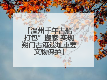 温州千年古船“打包”搬家 实现朔门古港遗址重要文物保护