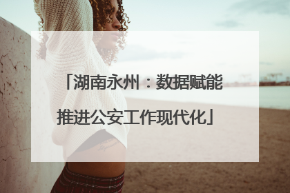 湖南永州：数据赋能推进公安工作现代化