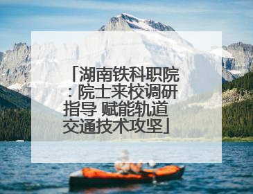湖南铁科职院：院士来校调研指导 赋能轨道交通技术攻坚