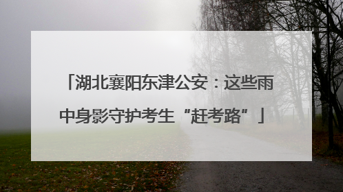 湖北襄阳东津公安：这些雨中身影守护考生“赶考路”