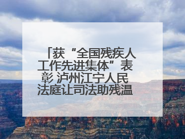 获“全国残疾人工作先进集体”表彰 泸州江宁人民法庭让司法助残温暖有力