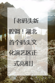 老码头新腔调！湖北首个码头文化演艺区正式亮相