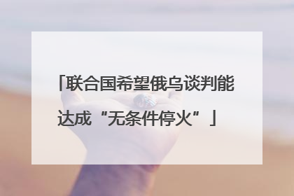 联合国希望俄乌谈判能达成“无条件停火”