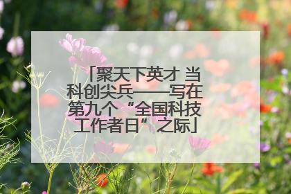 聚天下英才 当科创尖兵——写在第九个“全国科技工作者日”之际