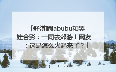 舒淇晒labubu和哭娃合影：一同去郊游！网友：这是怎么火起来了？