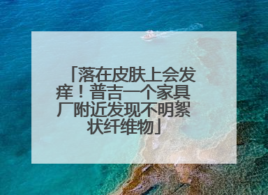 落在皮肤上会发痒！普吉一个家具厂附近发现不明絮状纤维物