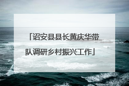 诏安县县长黄庆华带队调研乡村振兴工作