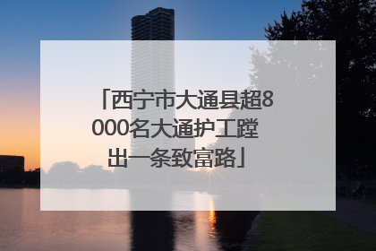西宁市大通县超8000名大通护工蹚出一条致富路