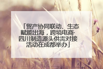 贸产协同联动、生态赋能出海，跨境电商·四川制造源头供需对接活动在成都举办