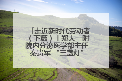 走近新时代劳动者（下篇）丨郑大一附院内分泌医学部主任秦贵军 “三盏灯”下的医者人生