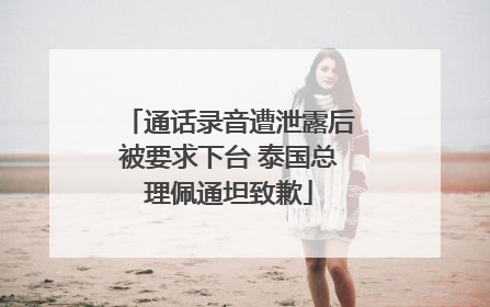 通话录音遭泄露后被要求下台 泰国总理佩通坦致歉