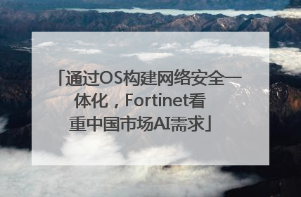 通过OS构建网络安全一体化，Fortinet看重中国市场AI需求