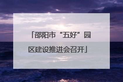 邵阳市“五好”园区建设推进会召开