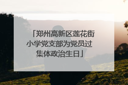 郑州高新区莲花街小学党支部为党员过集体政治生日