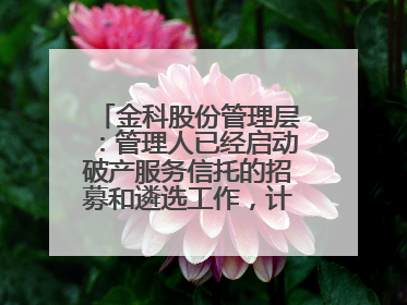 金科股份管理层：管理人已经启动破产服务信托的招募和遴选工作，计划在6月初召开评审会
