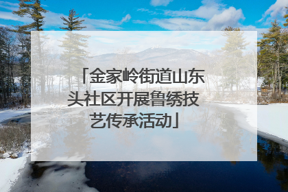 金家岭街道山东头社区开展鲁绣技艺传承活动