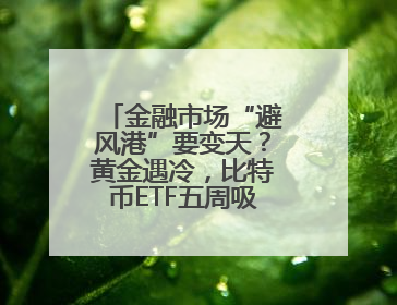 金融市场“避风港”要变天？黄金遇冷，比特币ETF五周吸金90亿美元