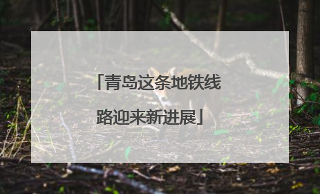 青岛这条地铁线路迎来新进展