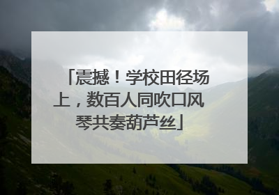 震撼！学校田径场上，数百人同吹口风琴共奏葫芦丝