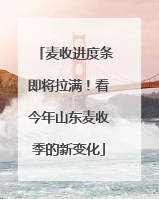 麦收进度条即将拉满！看今年山东麦收季的新变化