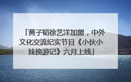 黄子韬徐艺洋加盟，中外文化交流纪实节目《小伙小妹换游记》六月上线