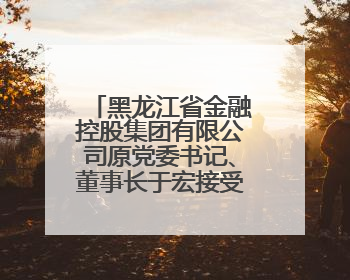 黑龙江省金融控股集团有限公司原党委书记、董事长于宏接受纪律审查和监察调查