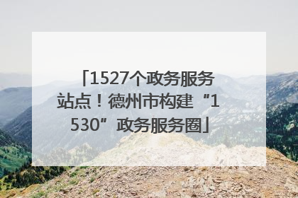 1527个政务服务站点！德州市构建“1530”政务服务圈