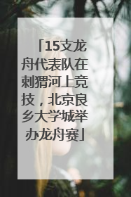 15支龙舟代表队在刺猬河上竞技，北京良乡大学城举办龙舟赛
