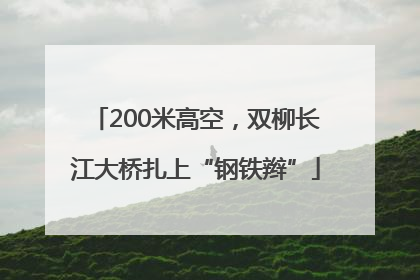 200米高空，双柳长江大桥扎上“钢铁辫”