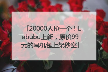 20000人抢一个！Labubu上新，原价99元的耳机包上架秒空