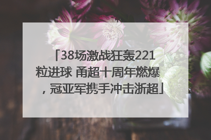 38场激战狂轰221粒进球 甬超十周年燃爆，冠亚军携手冲击浙超