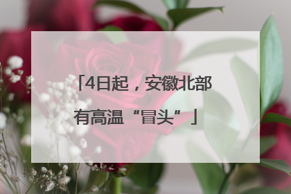 4日起，安徽北部有高温“冒头”