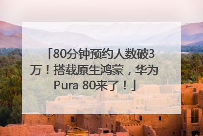 80分钟预约人数破3万！搭载原生鸿蒙，华为Pura 80来了！